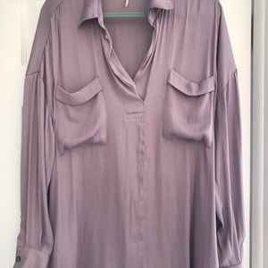 Free people loose lavender shirt